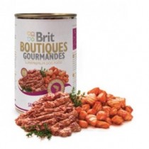 Brit Boutiques Gourmandes bucatele de Somon 400g pateu
