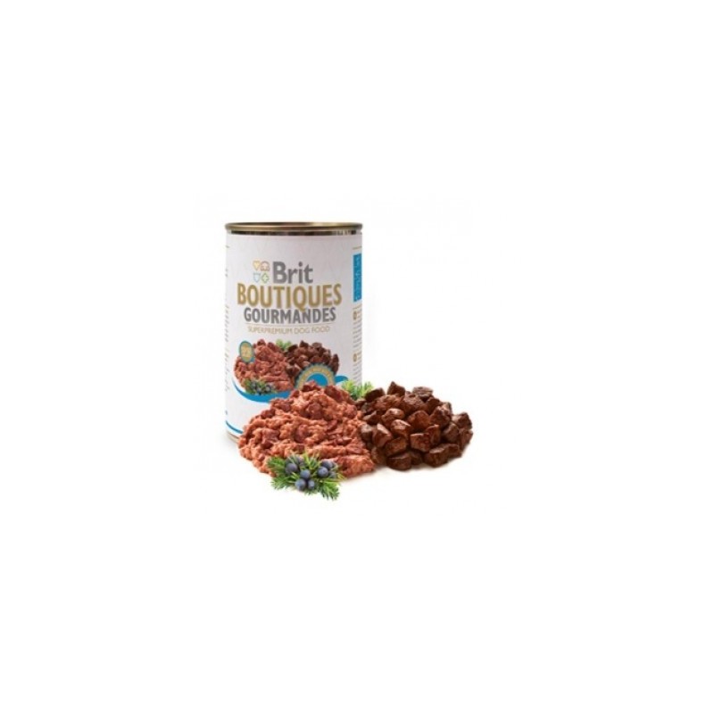 Brit Boutiques Gourmandes bucatele de Rata 400g pateu
