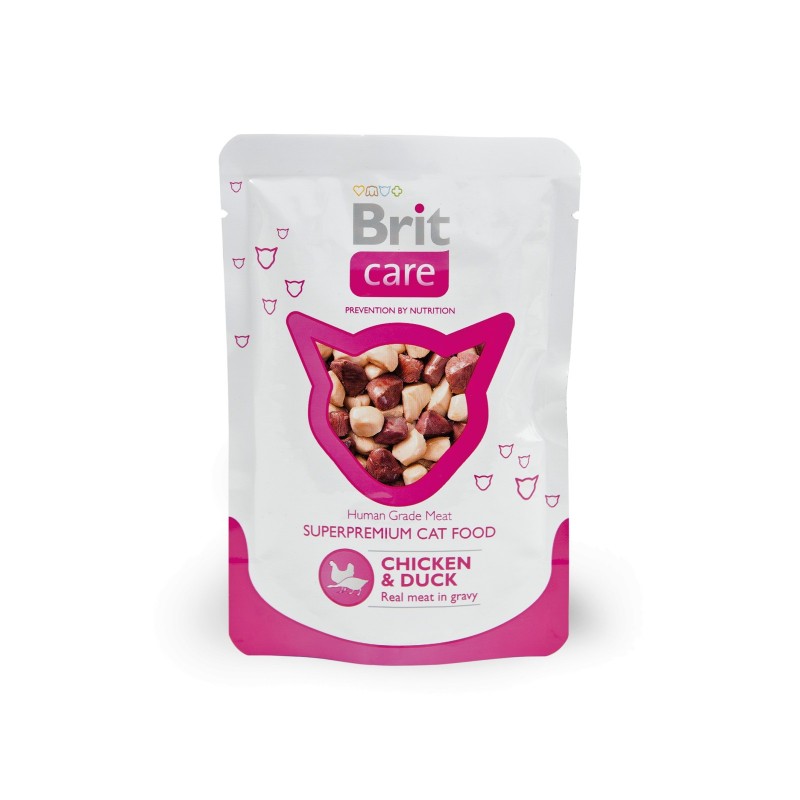 Brit Care Cat plic cu pui si rata 80 g