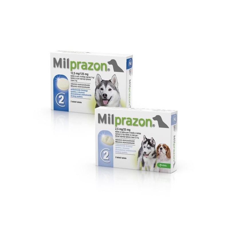 Milprazon Caine 5-25kg x 2 tablete
